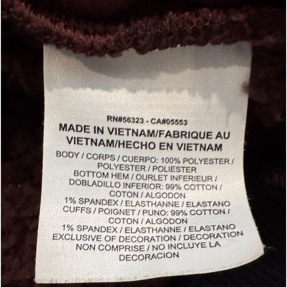 Nike Jacket Women's M Sherpa Fleece Colorblock White Maroon Zip-Up - Picture 4 of 4